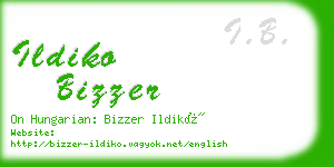 ildiko bizzer business card